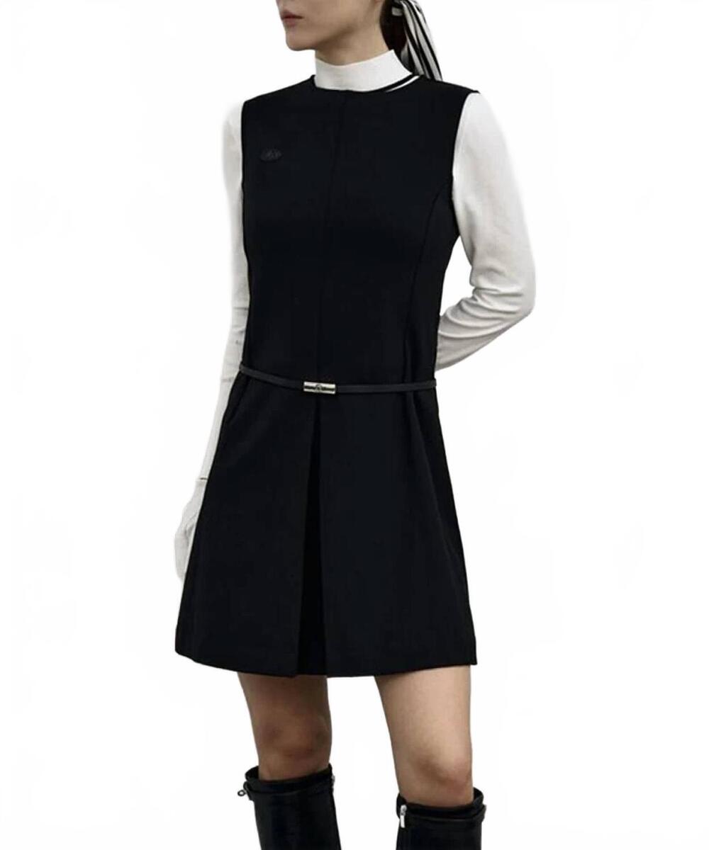 NEW ANEL er golf one-piece dress in black